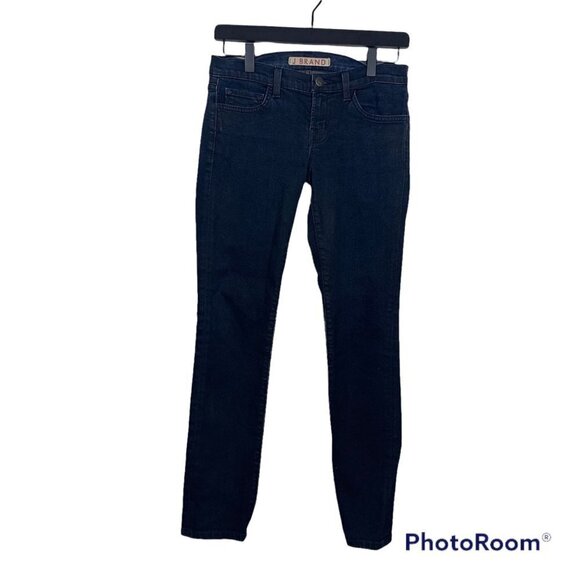 J Brand Pencil Leg Jeans Size 26‎ Dark Blue Wash 5-Pocket Stretch Denim - Picture 1 of 11
